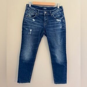 SILVER - Sam Jeans - Cropped & Distressed - Size 28W x 25L
